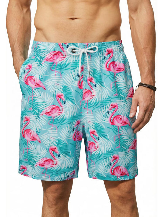 Men's Swim Trunks,Mesh Lining Quick Dry with Pockets Beach Shorts Hawaiian Bathing Suits Swim Pants