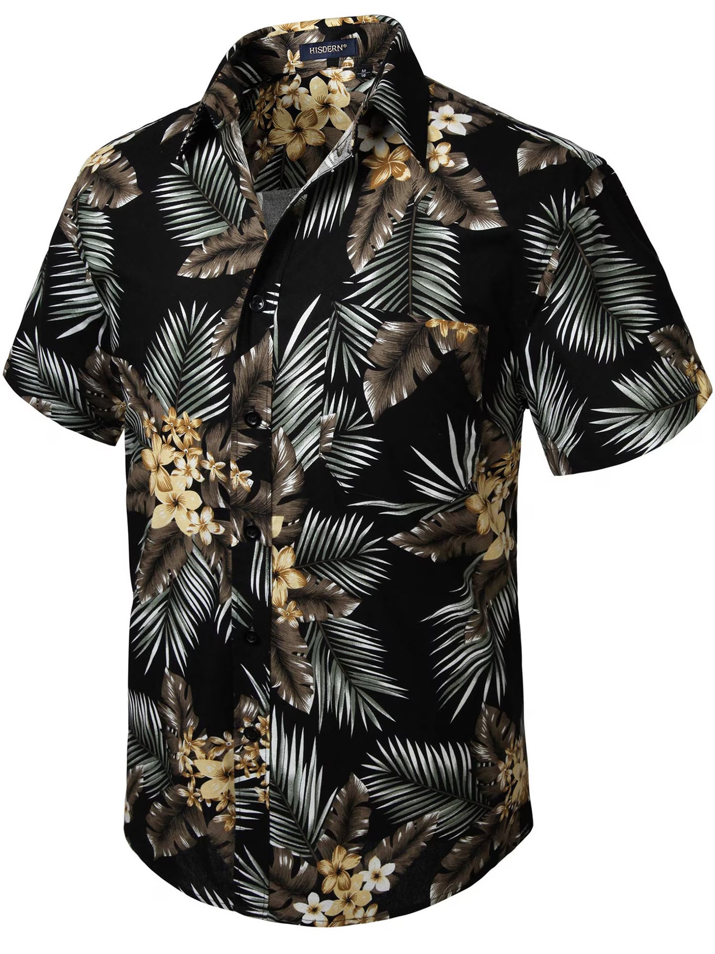 Hawaiian Floral Shirt Mens, Short Sleeve Hawaiian Shirts Casual Button Down Beach Shirt