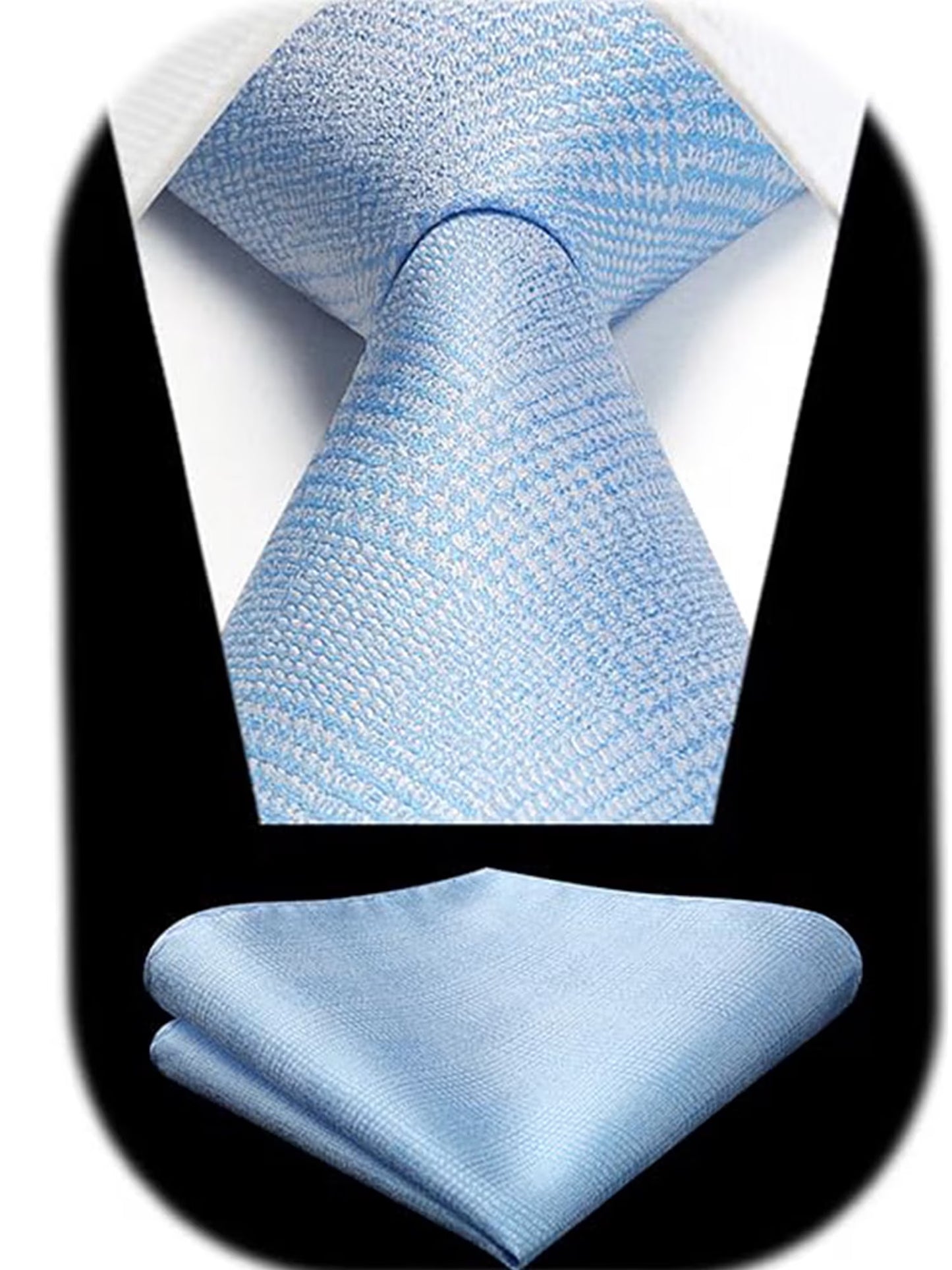 HISDERN Ties for Men Paisley Tie and Pocket Square Woven Classic Floral Mens Ties Handkerchief Set