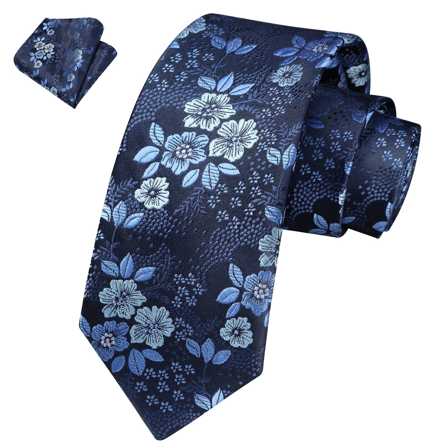 Boys Striped Tie, Kids Black Ties Self-Tie Pocket Square Set Necktie for Wedding Graduation Uniform