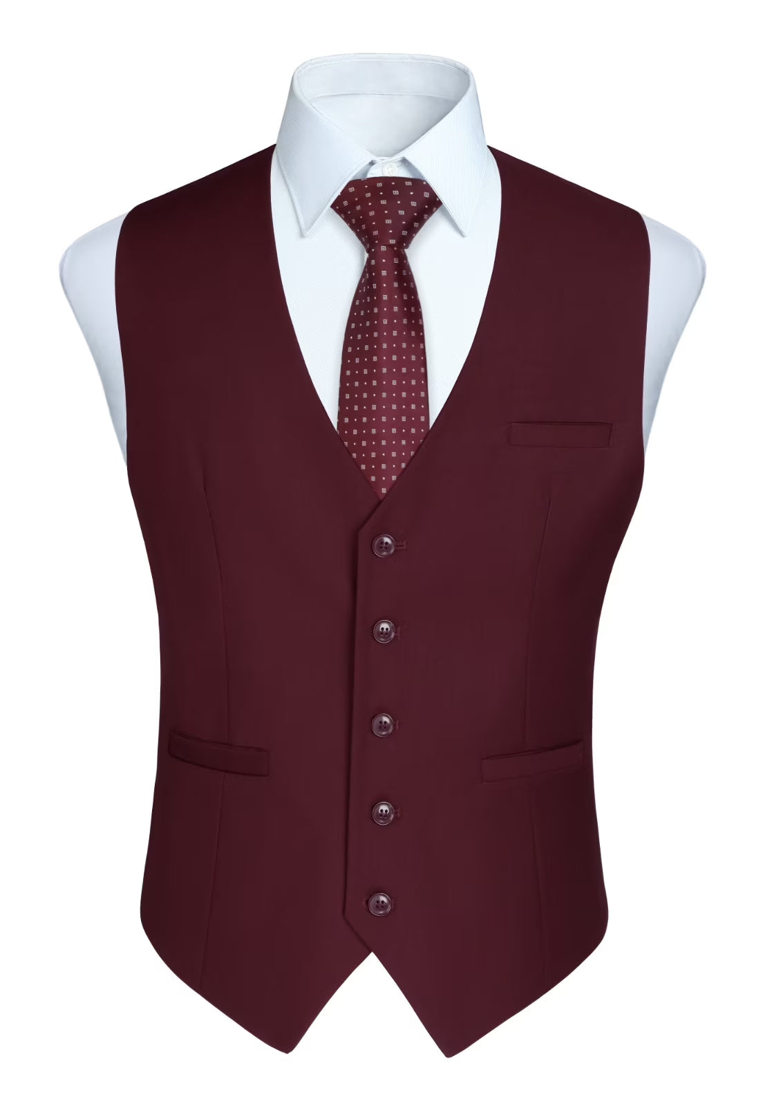 HISDERN Men's Plaid Suit Vest Sky Blue Business Formal Dress Vests Wedding Waistcoat for Tuxedo