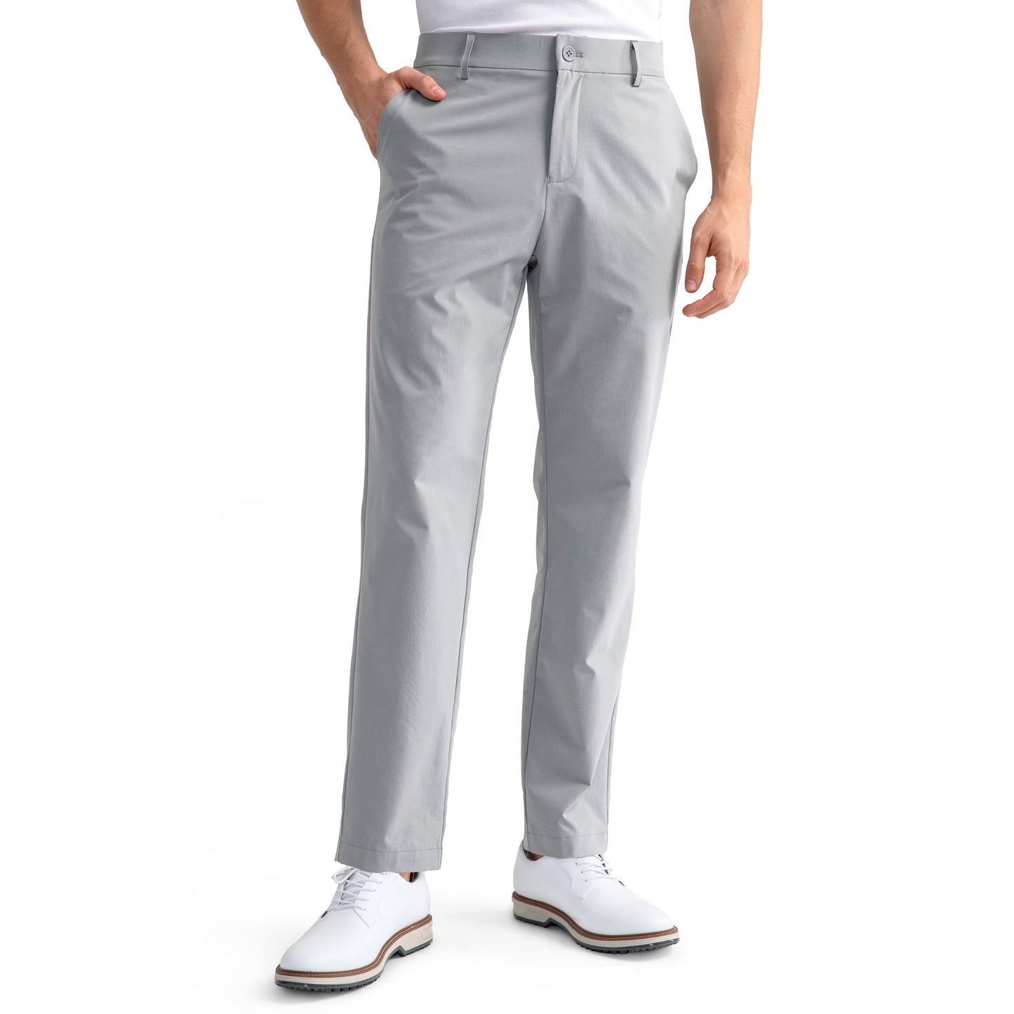 Mens Black Golf Pants Stretch Work Dress Pants 30"/32" Quick Dry Slacks Comfy Flex Trouserss