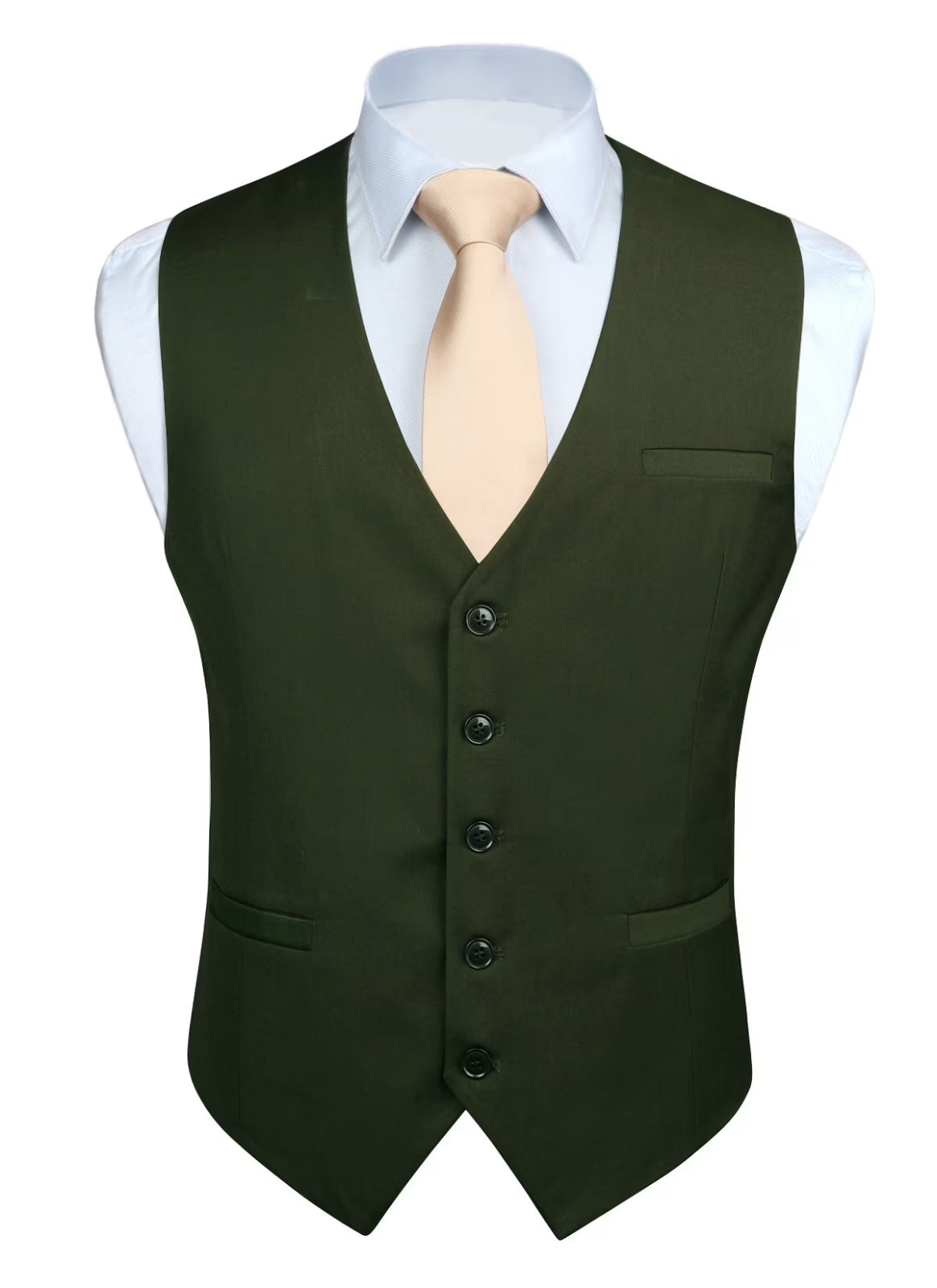 HISDERN Men's Plaid Suit Vest Sky Blue Business Formal Dress Vests Wedding Waistcoat for Tuxedo