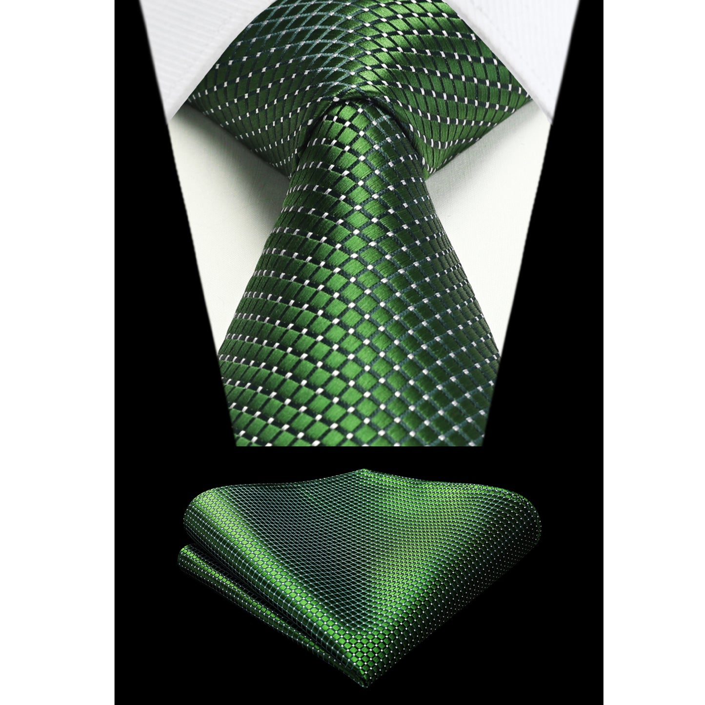 HISDERN Paisley Ties for Men Classic Extra Long Floral Tie and Pocket Square Formal Silk Necktie Set