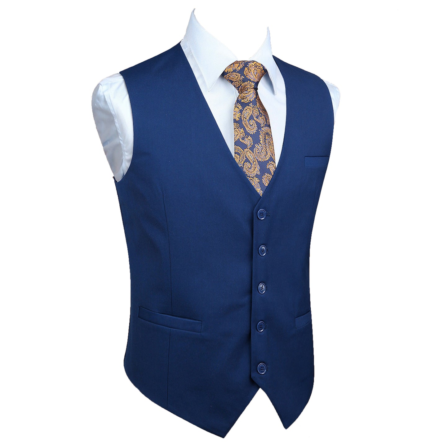 Men Suit Vest Dress Vests Business Formal Wedding Waistcoat with 3 Pockets for Suit Tuxedo
