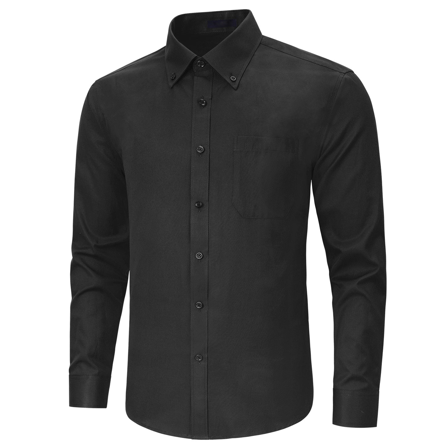 Men's Long Sleeve Plaid Dress Shirts with Pocket Casual Button Down Shirt Formal Business Tops