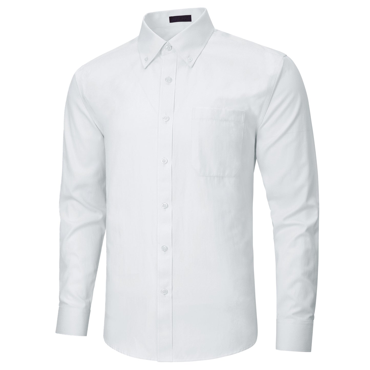 Men's Long Sleeve Plaid Dress Shirts with Pocket Casual Button Down Shirt Formal Business Tops