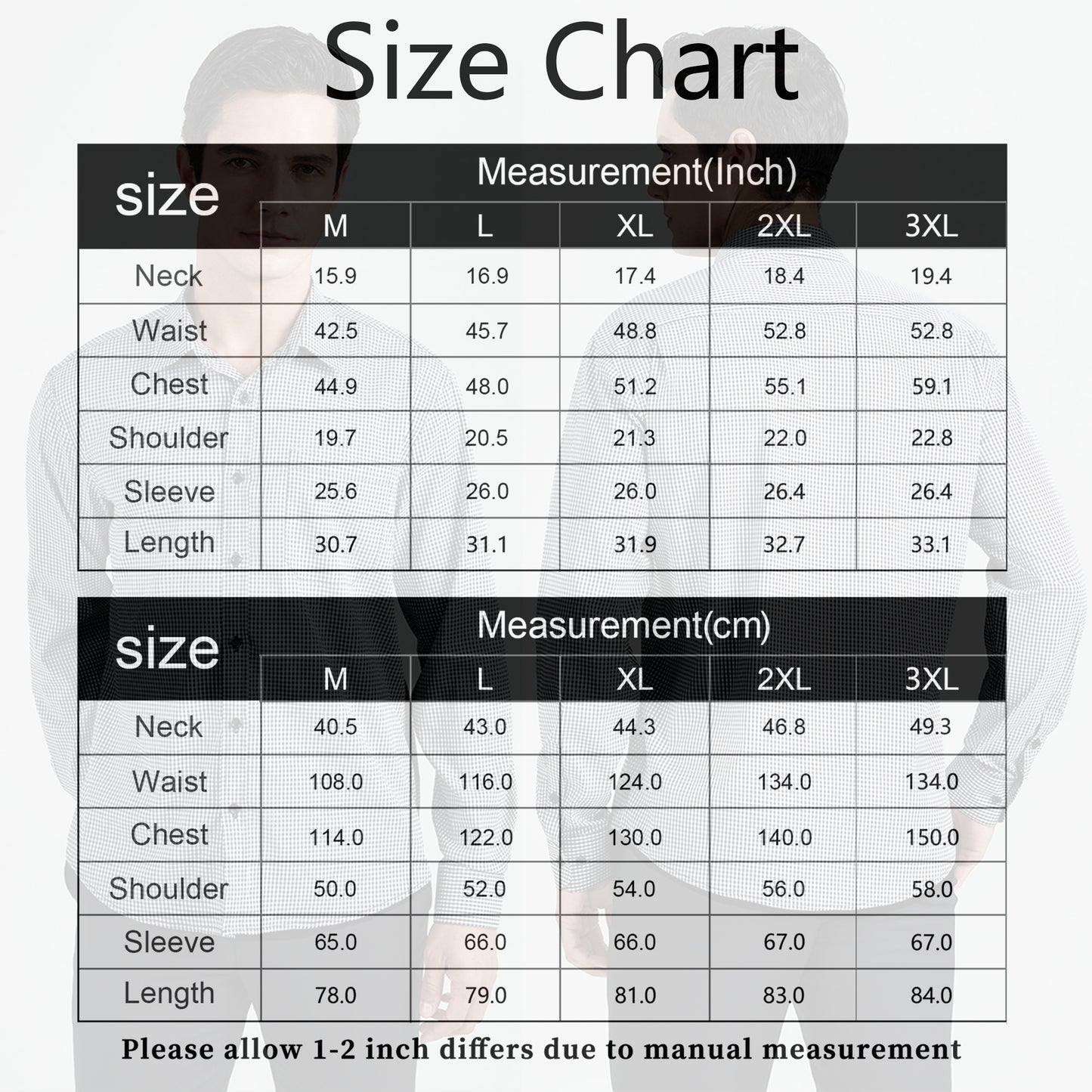 Men's Long Sleeve Plaid Dress Shirts with Pocket Casual Button Down Shirt Formal Business Tops