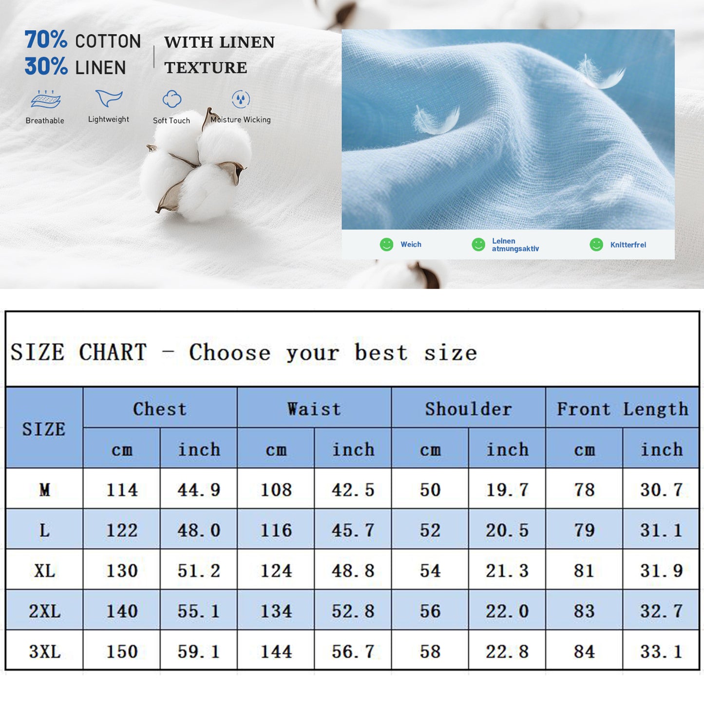 Men's Cotton Linen Short Sleeve Shirts Casual Button Down Shirts Summer Tops with Pocket
