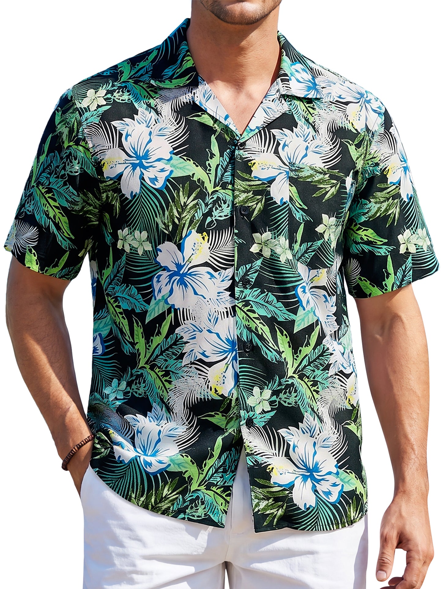 Men's Hawaiian Shirt Short Sleeve Button Down Shirts Summer Tropical Holiday Beach Vacation Shirts