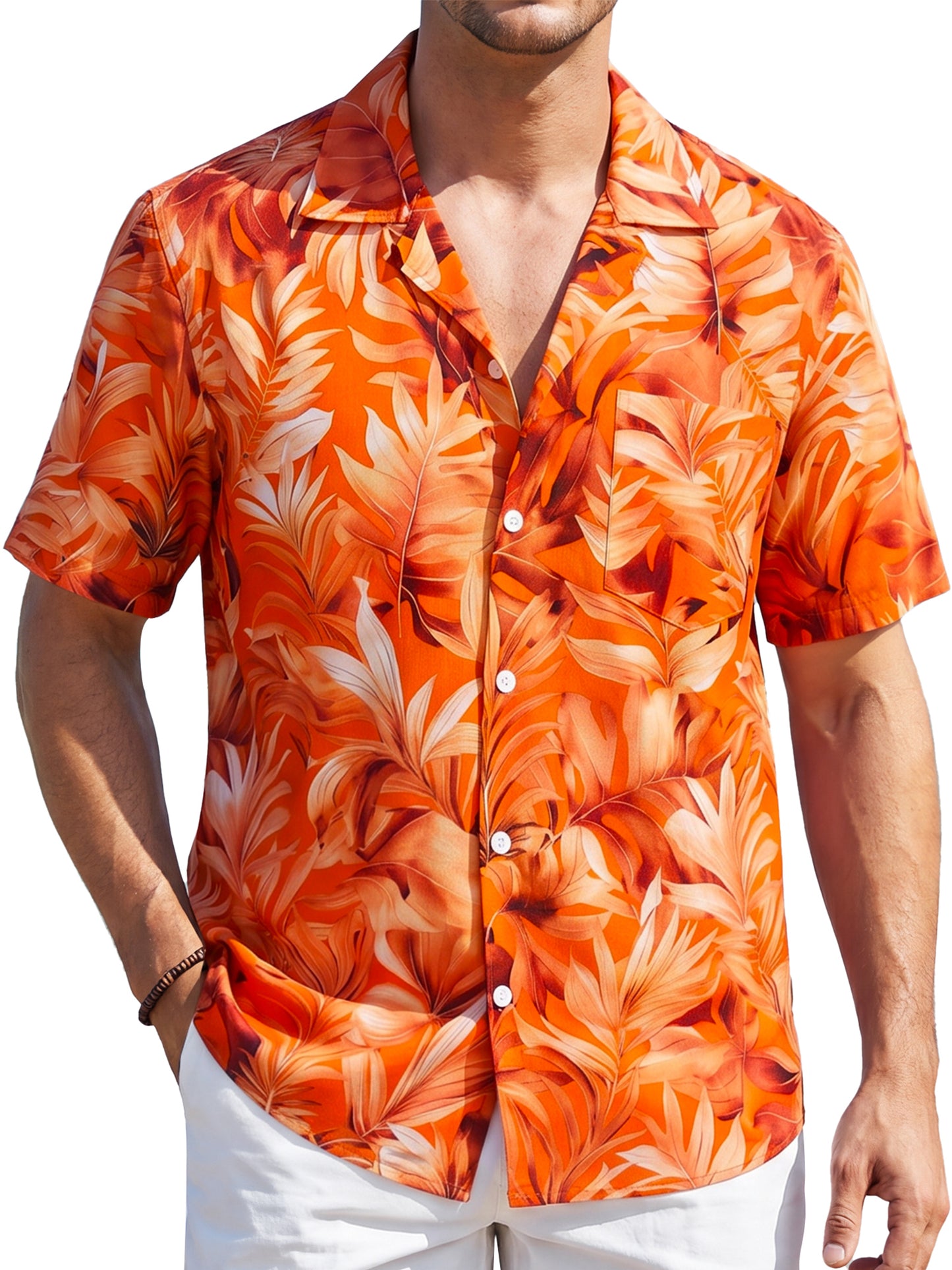 Men's Hawaiian Shirt Short Sleeve Button Down Shirts Summer Tropical Holiday Beach Vacation Shirts