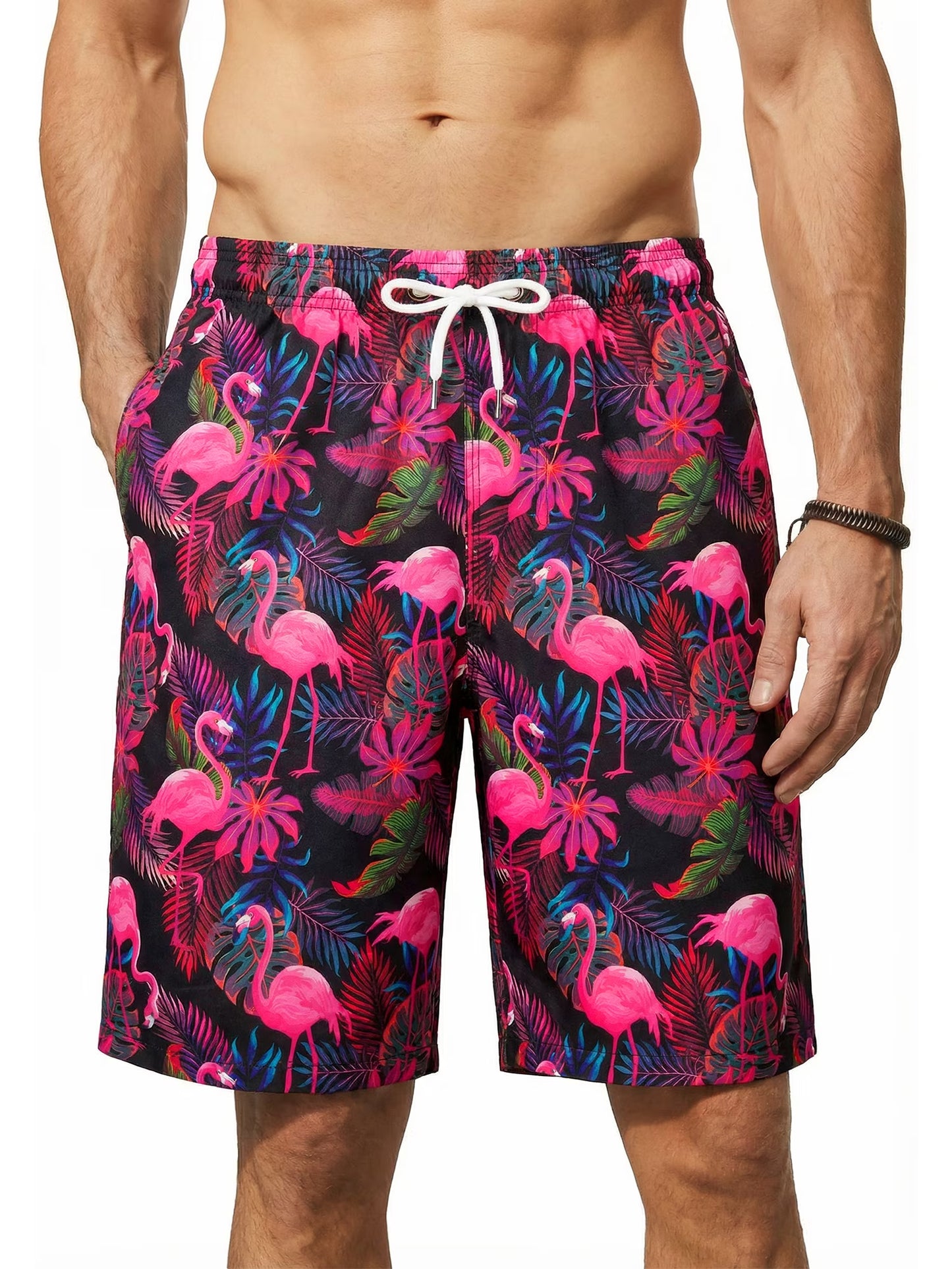 Men's Swim Trunks,Mesh Lining Quick Dry with Pockets Beach Shorts Hawaiian Bathing Suits Swim Pants