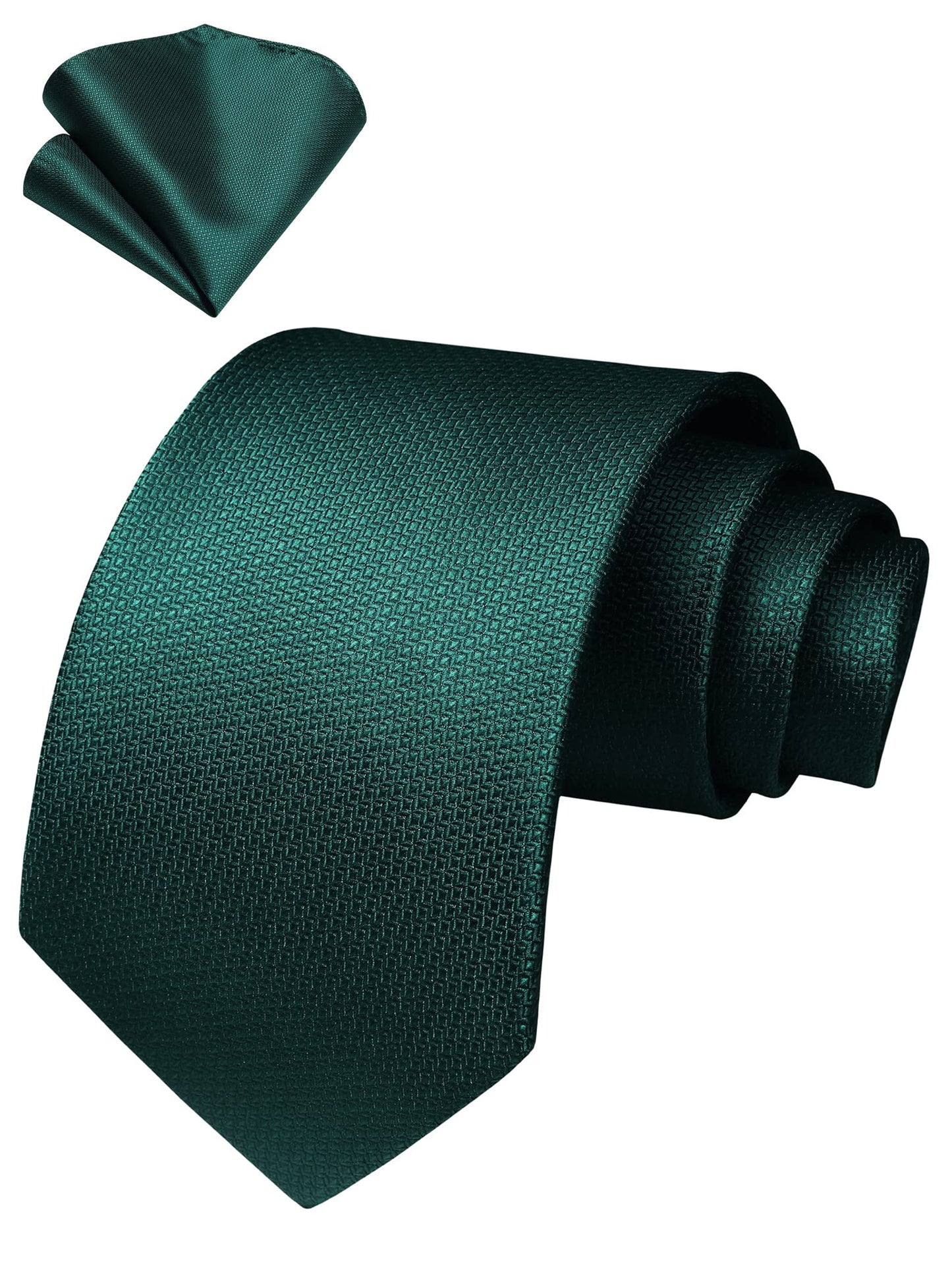 Ties for Men Plaid Checkered Tie with Handkerchief Set Classic Business Formal Neckties