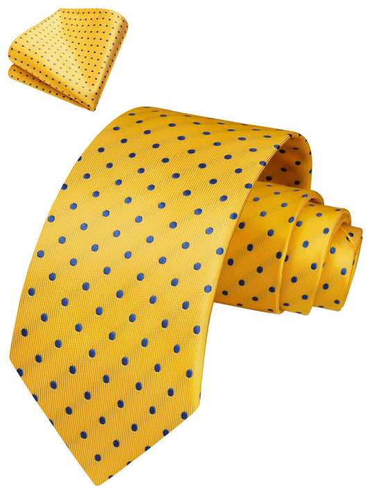 Ties for Men Plaid Checkered Tie with Handkerchief Set Classic Business Formal Neckties