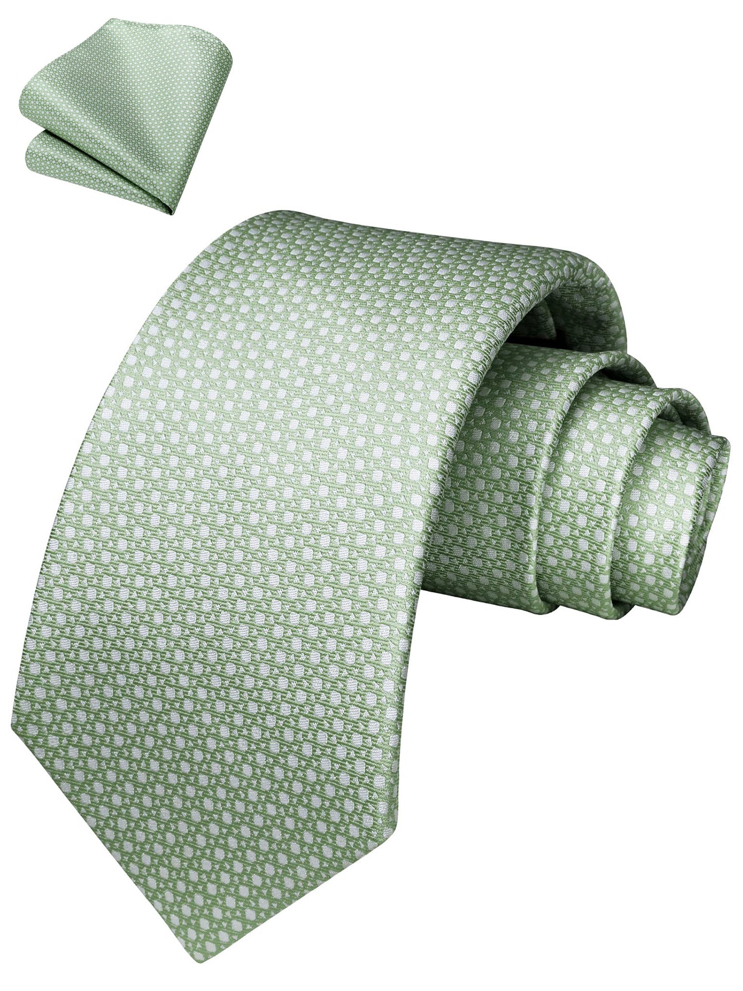 Ties for Men Plaid Checkered Tie with Handkerchief Set Classic Business Formal Neckties