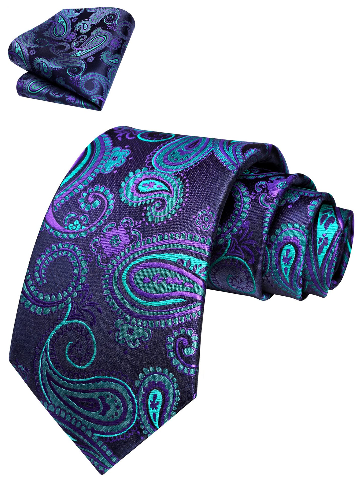 Ties for Men Plaid Checkered Tie with Handkerchief Set Classic Business Formal Neckties