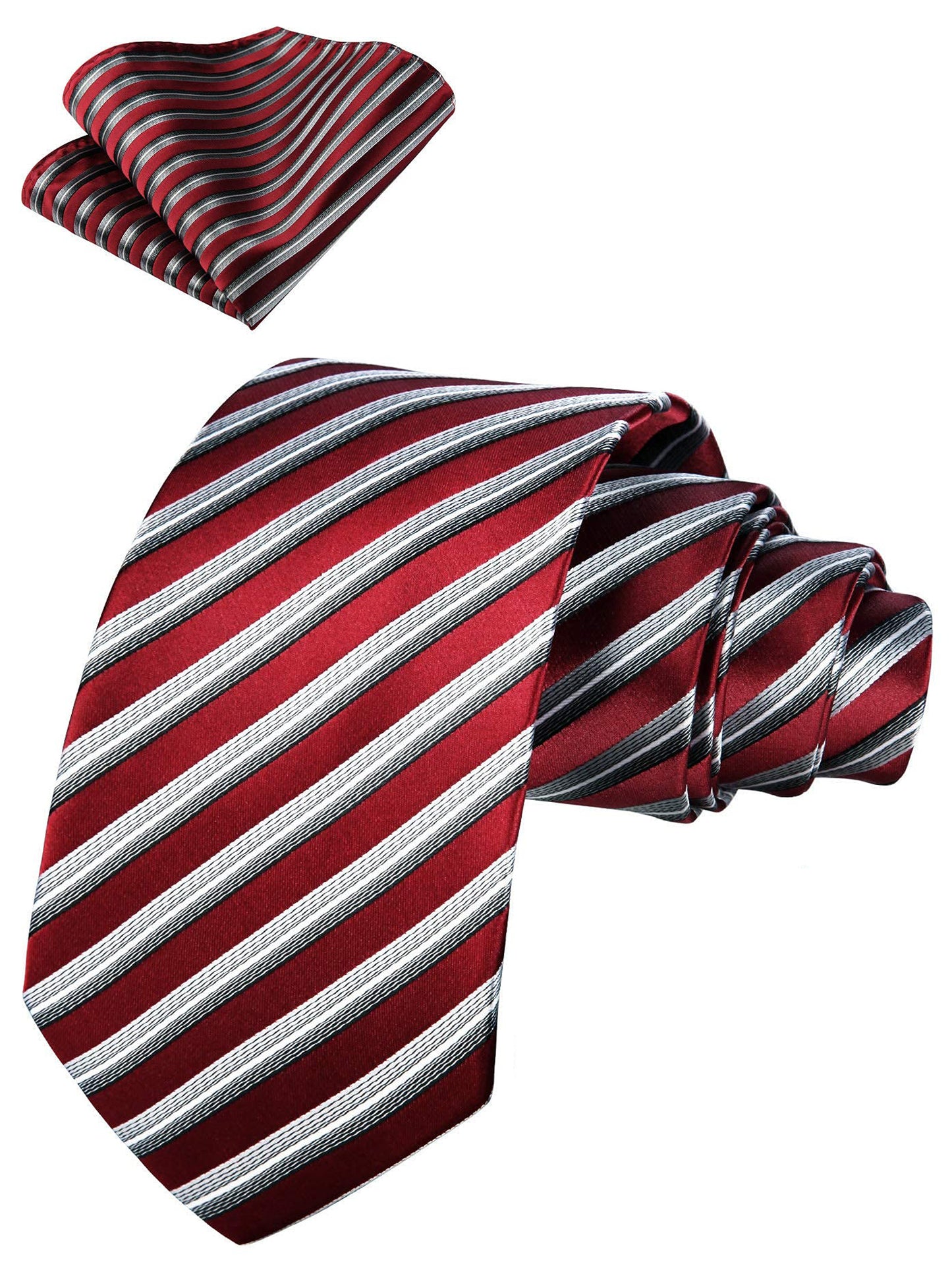 Ties for Men Plaid Checkered Tie with Handkerchief Set Classic Business Formal Neckties