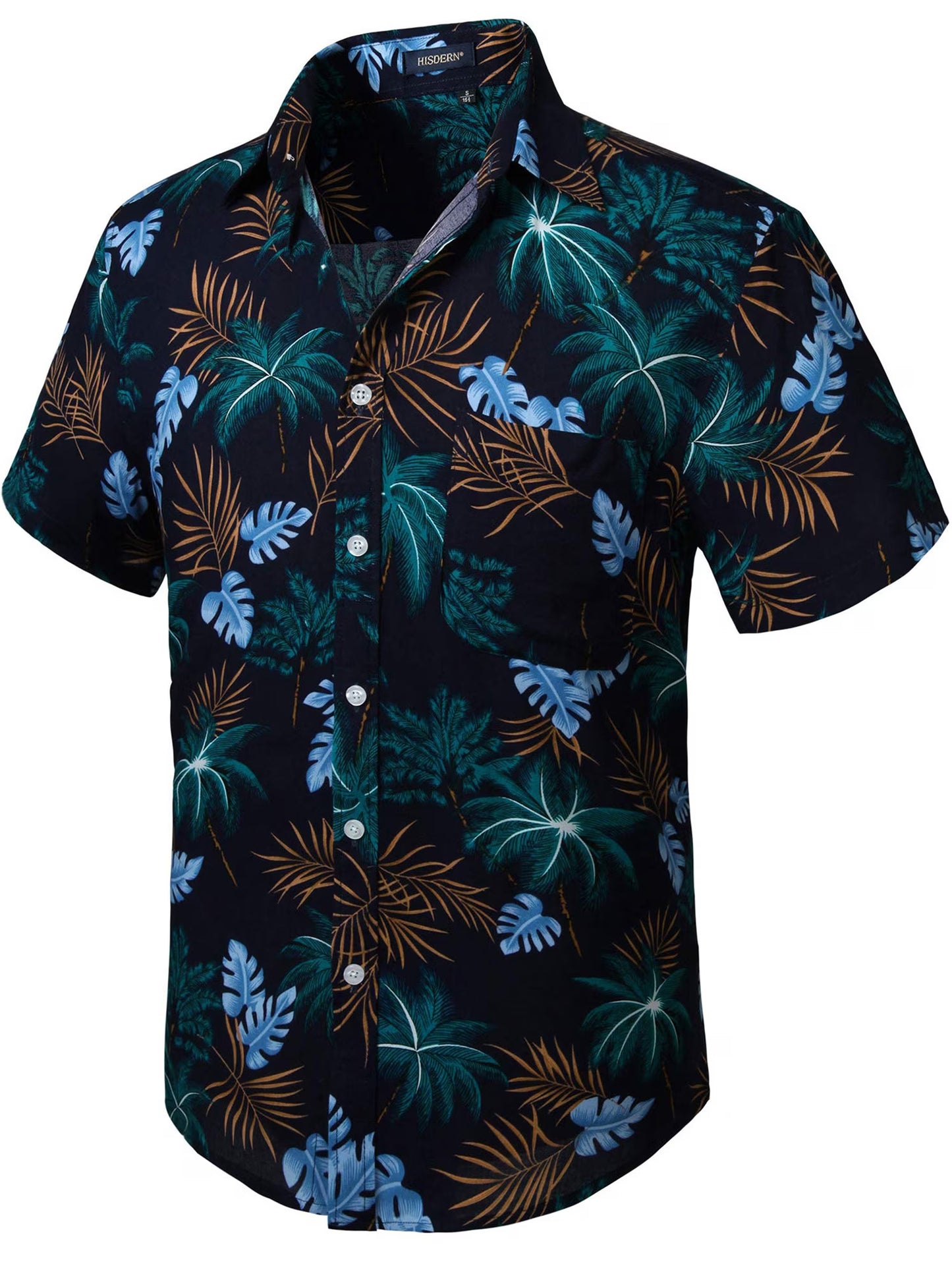 Hawaiian Floral Shirt Mens, Short Sleeve Hawaiian Shirts Casual Button Down Beach Shirt
