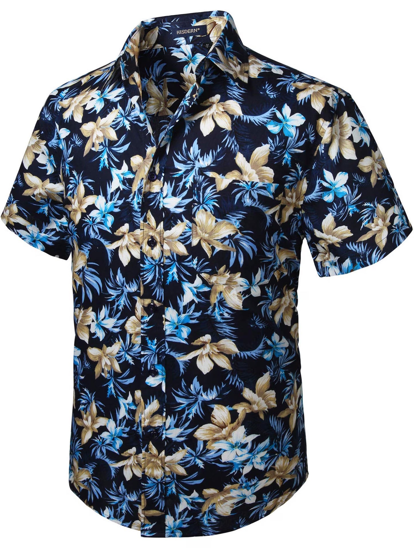 Hawaiian Floral Shirt Mens, Short Sleeve Hawaiian Shirts Casual Button Down Beach Shirt