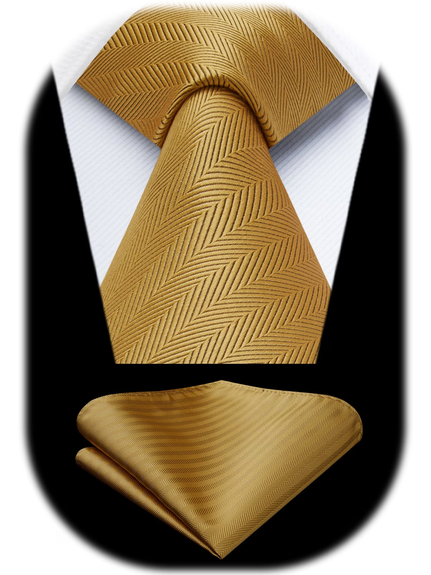 HISDERN Ties for Men Paisley Tie and Pocket Square Woven Classic Floral Mens Ties Handkerchief Set