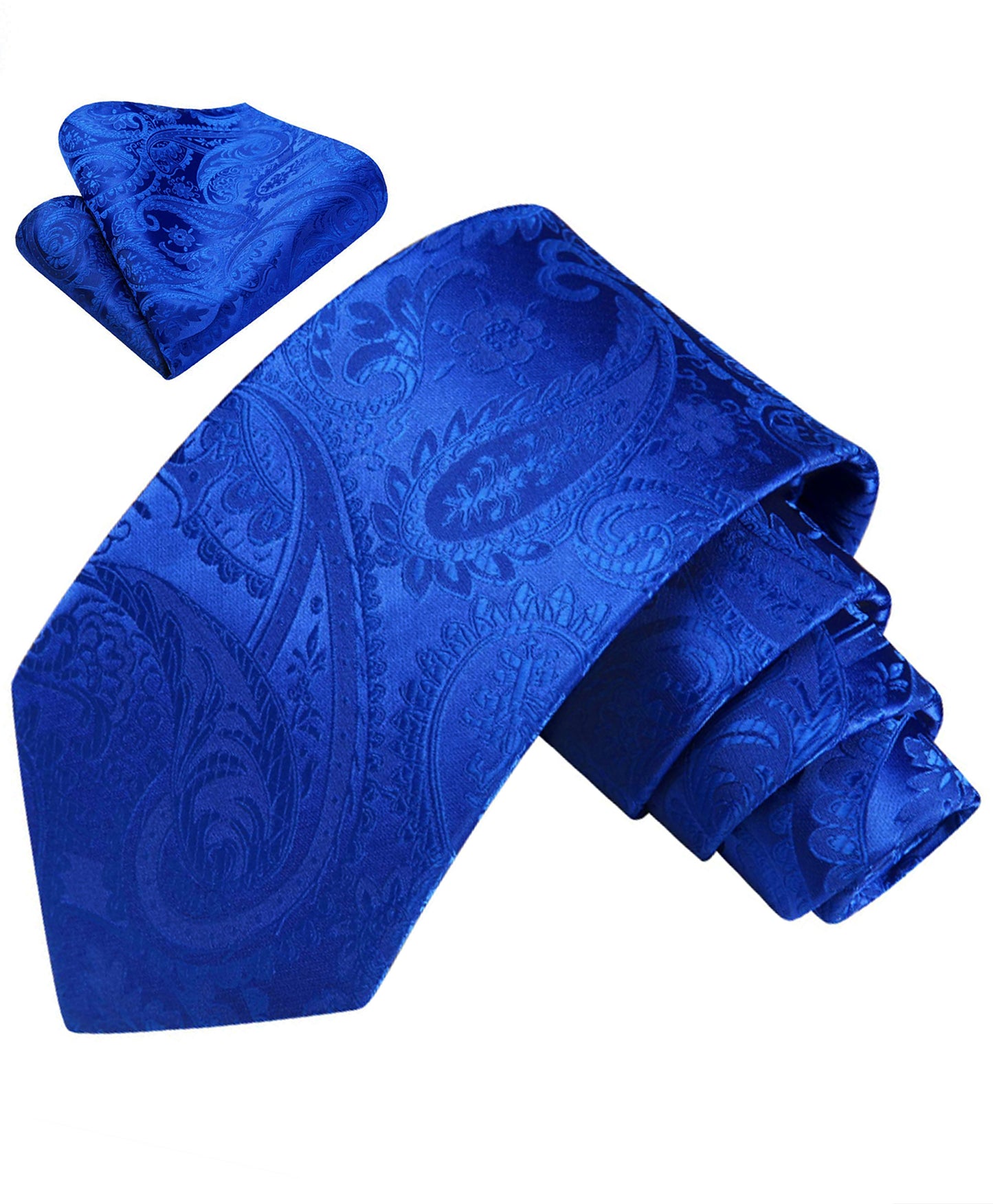 Hot Pink Mens Ties Classic Satin Necktie & Pocket Square Set with Gift Box Business Wedding Silk Tie